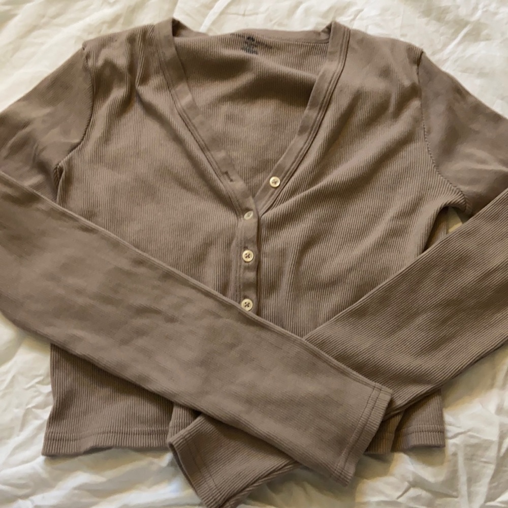 Mauve button down sweater